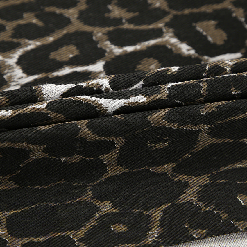 Juna Leopard Print Buttoned Maxi Skirt