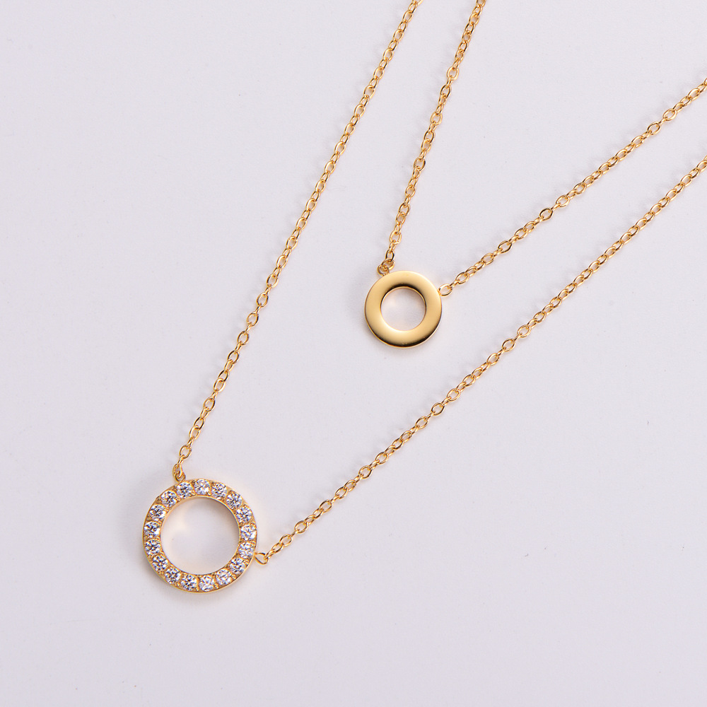 Olivia Double Ring Layered Necklace