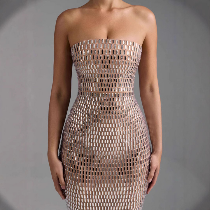 Rene Crystal Embellished Maxi Dress