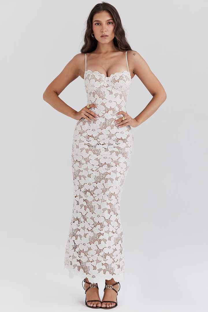 Rocio Floral Embroidered Maxi Dress