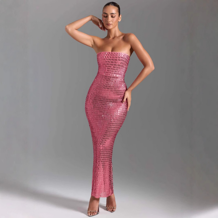 Rene Crystal Embellished Maxi Dress