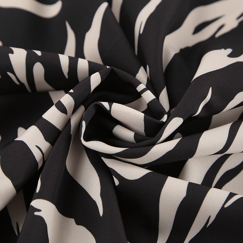 Frida Zebra Print Midi Skirt