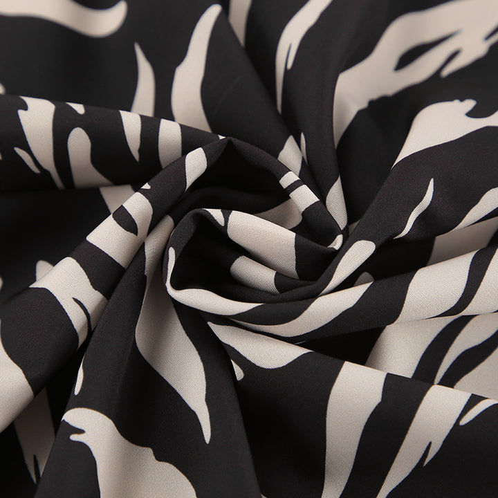 Frida Zebra Print Midi Skirt