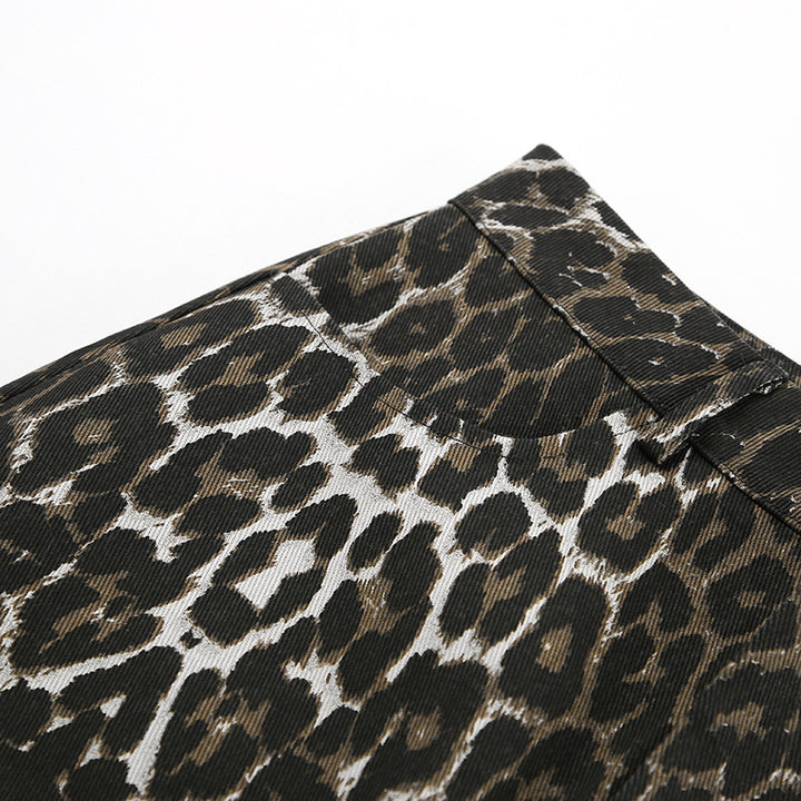 Juna Leopard Print Buttoned Maxi Skirt