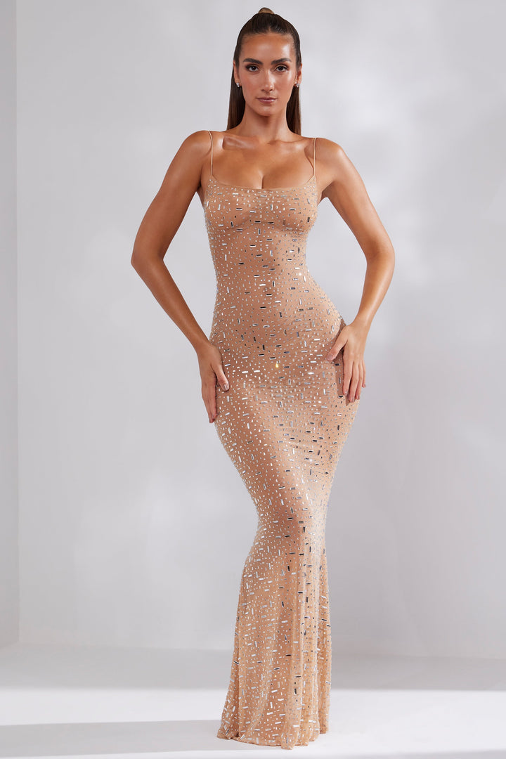 Giselle Crystal Embellished Evening Gown