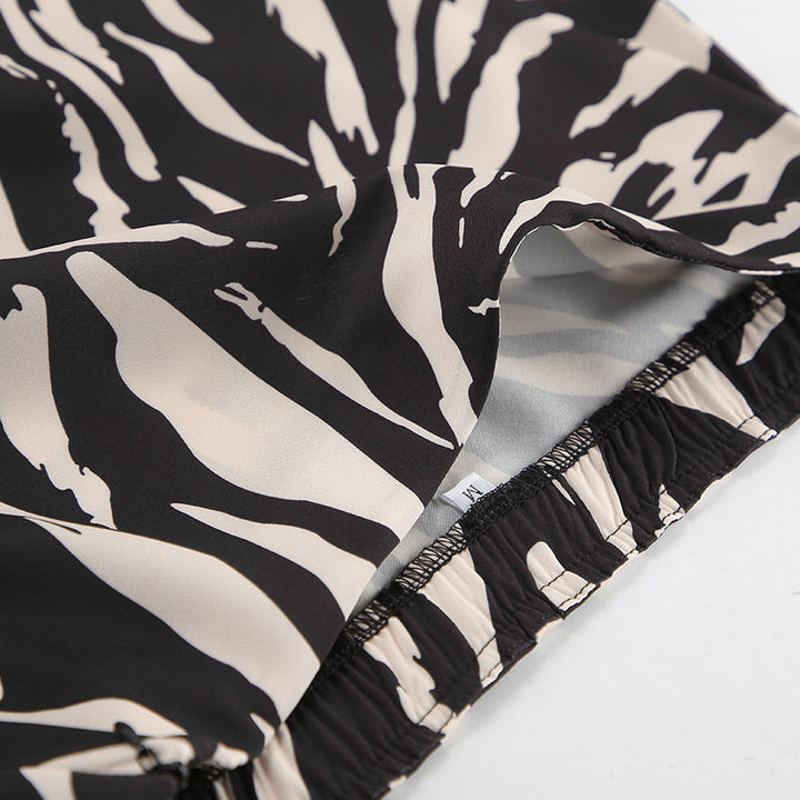 Frida Zebra Print Midi Skirt
