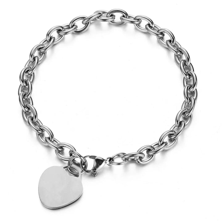 Evie Toggle Chain Heart Charm Bracelet