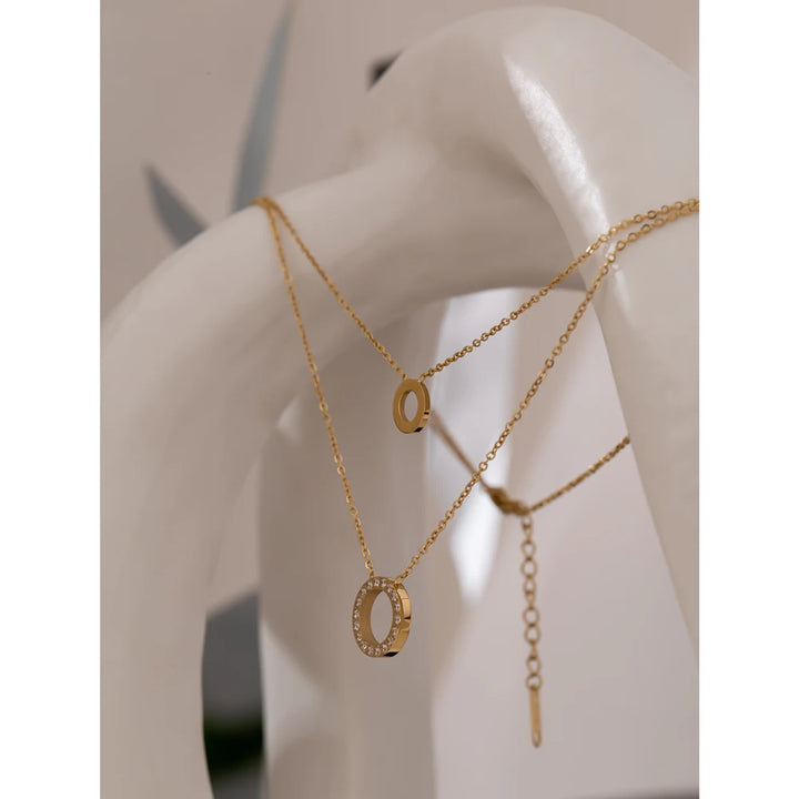 Olivia Double Ring Layered Necklace
