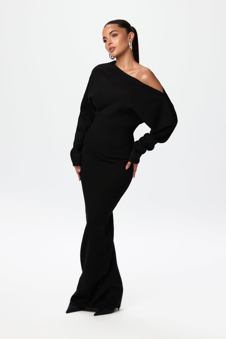 Cambri Off-Shoulder Knit  Maxi Dress