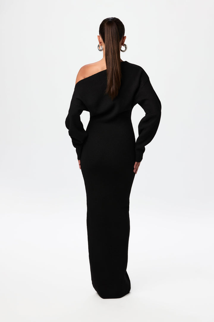 Cambri Off-Shoulder Knit  Maxi Dress