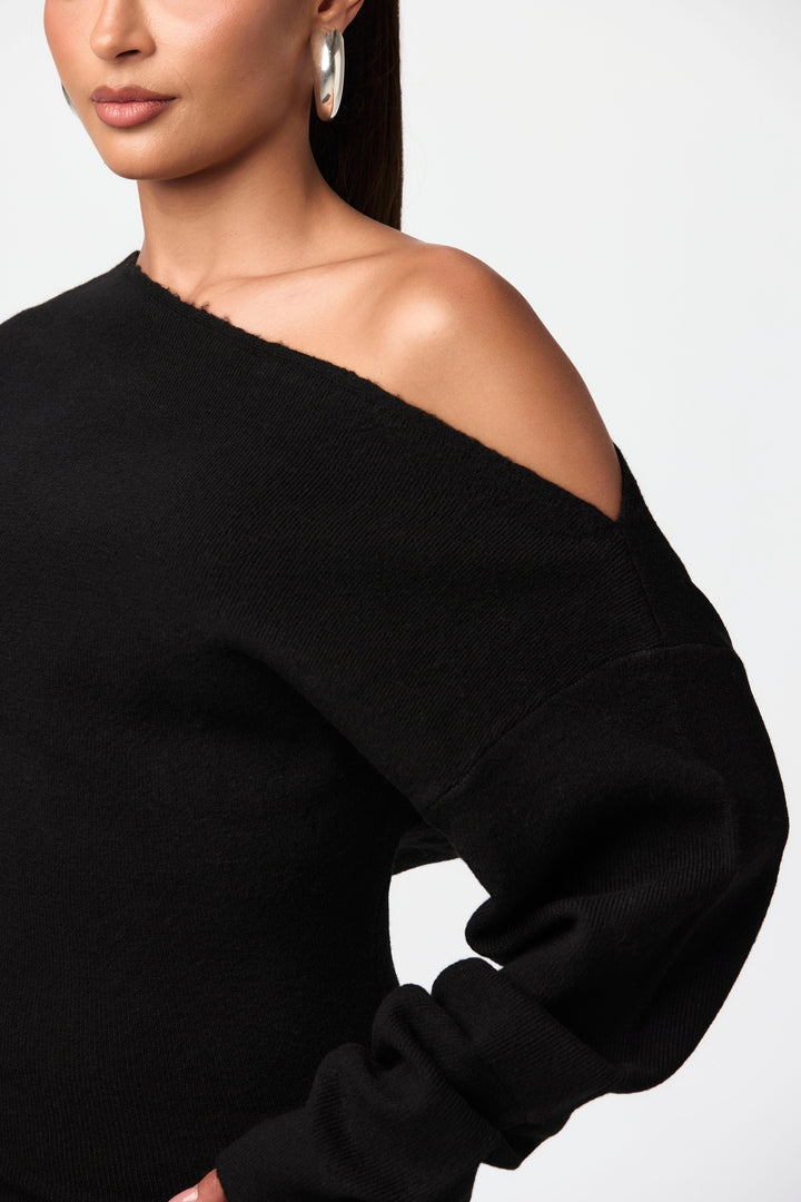 Cambri Off-Shoulder Knit  Maxi Dress