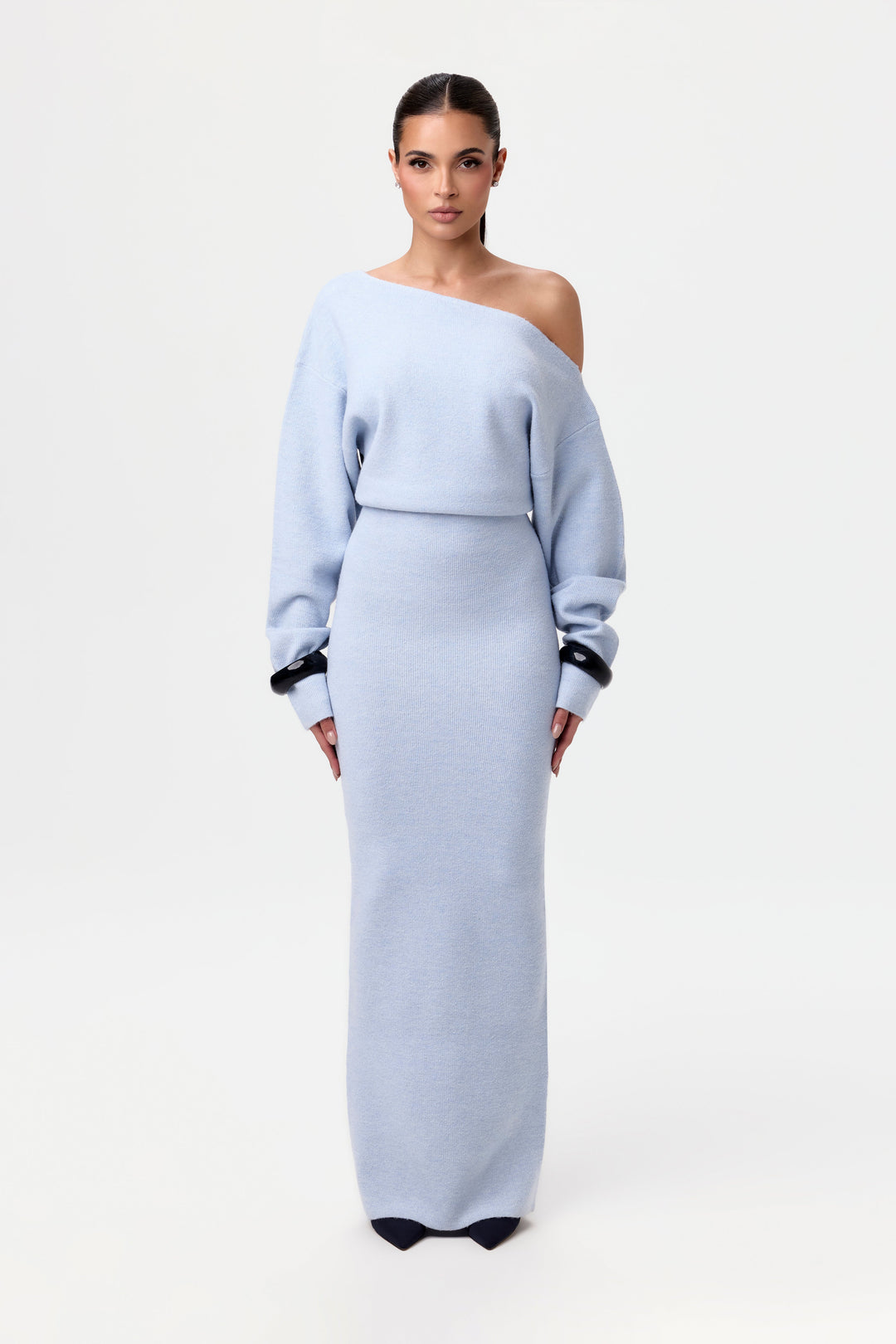 Cambri Off-Shoulder Knit  Maxi Dress