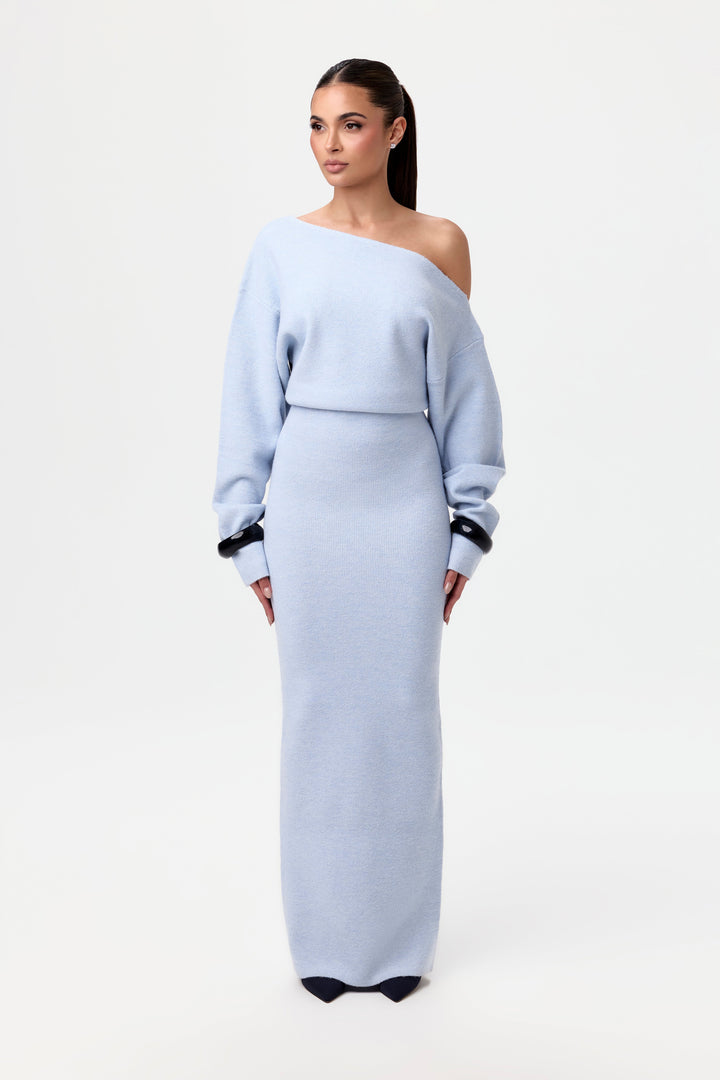 Cambri Off-Shoulder Knit  Maxi Dress