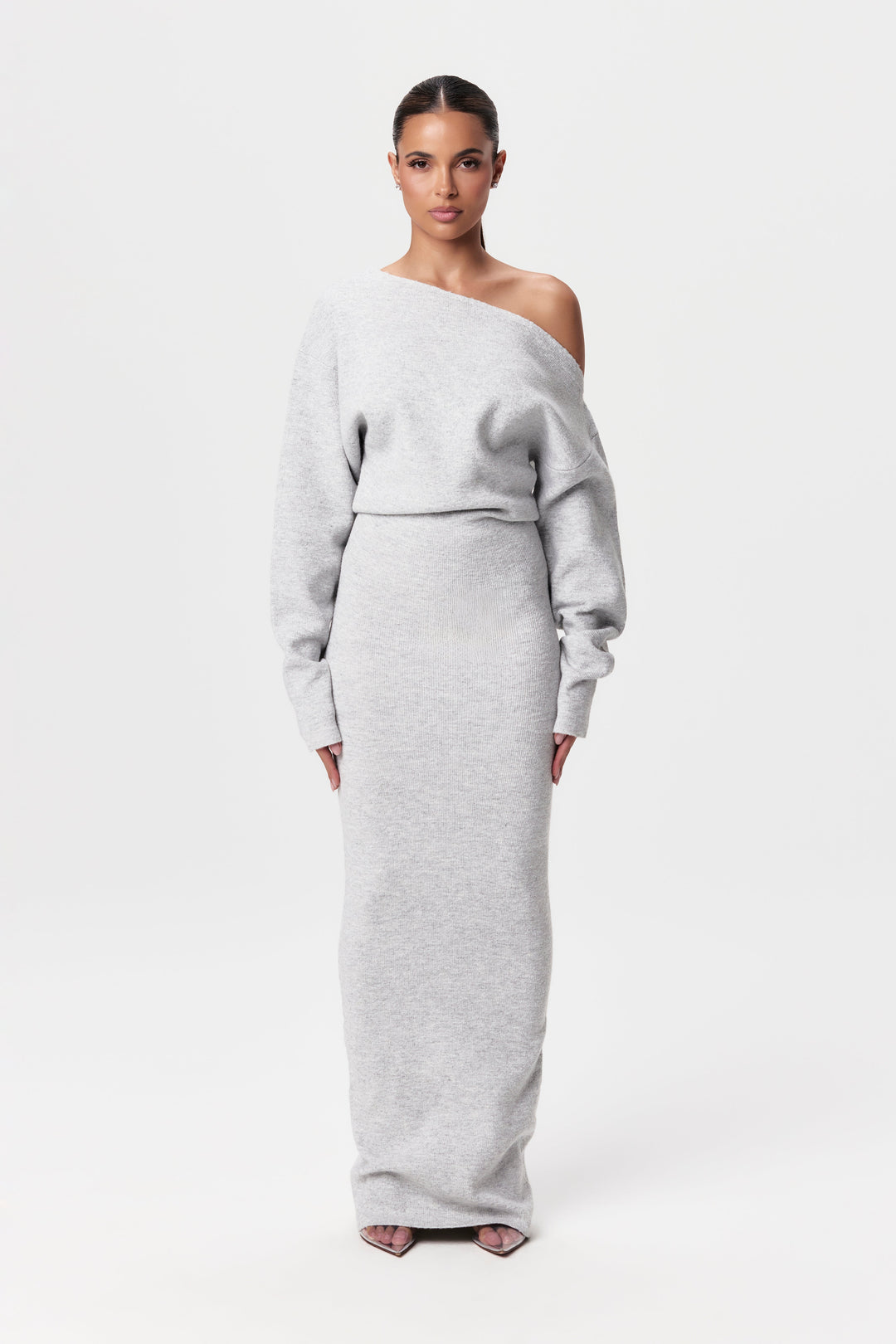 Cambri Off-Shoulder Knit  Maxi Dress