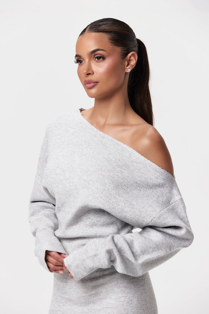 Cambri Off-Shoulder Knit  Maxi Dress