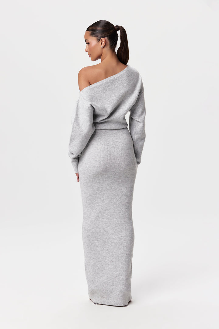 Cambri Off-Shoulder Knit  Maxi Dress