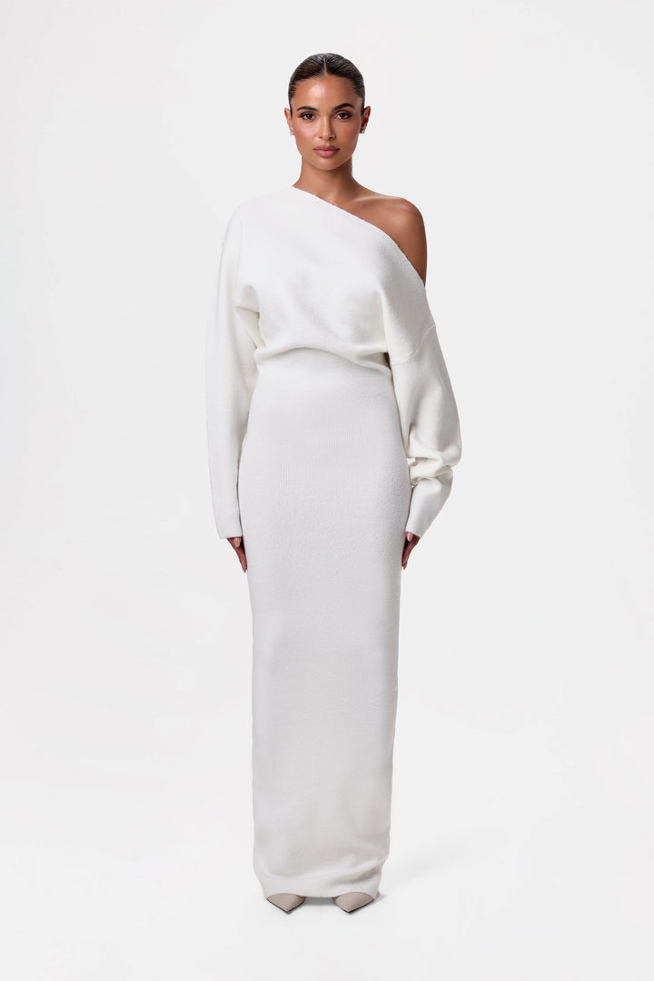 Cambri Off-Shoulder Knit  Maxi Dress