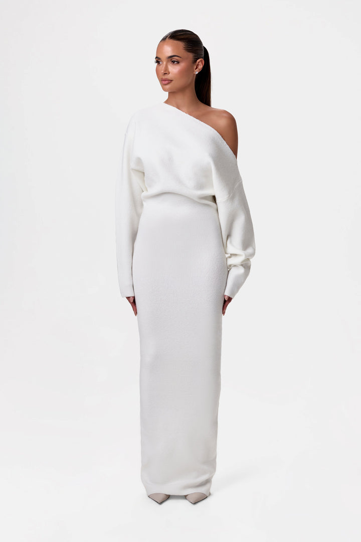 Cambri Off-Shoulder Knit  Maxi Dress