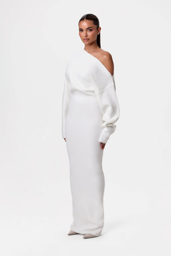 Cambri Off-Shoulder Knit  Maxi Dress
