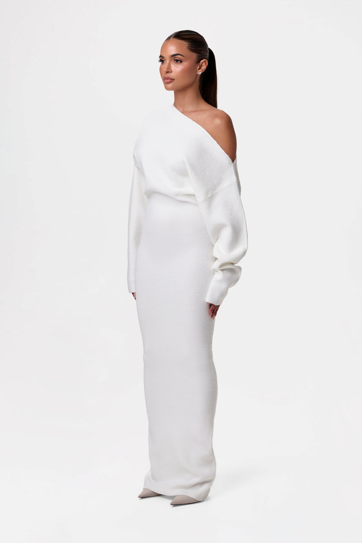 Cambri Off-Shoulder Knit  Maxi Dress