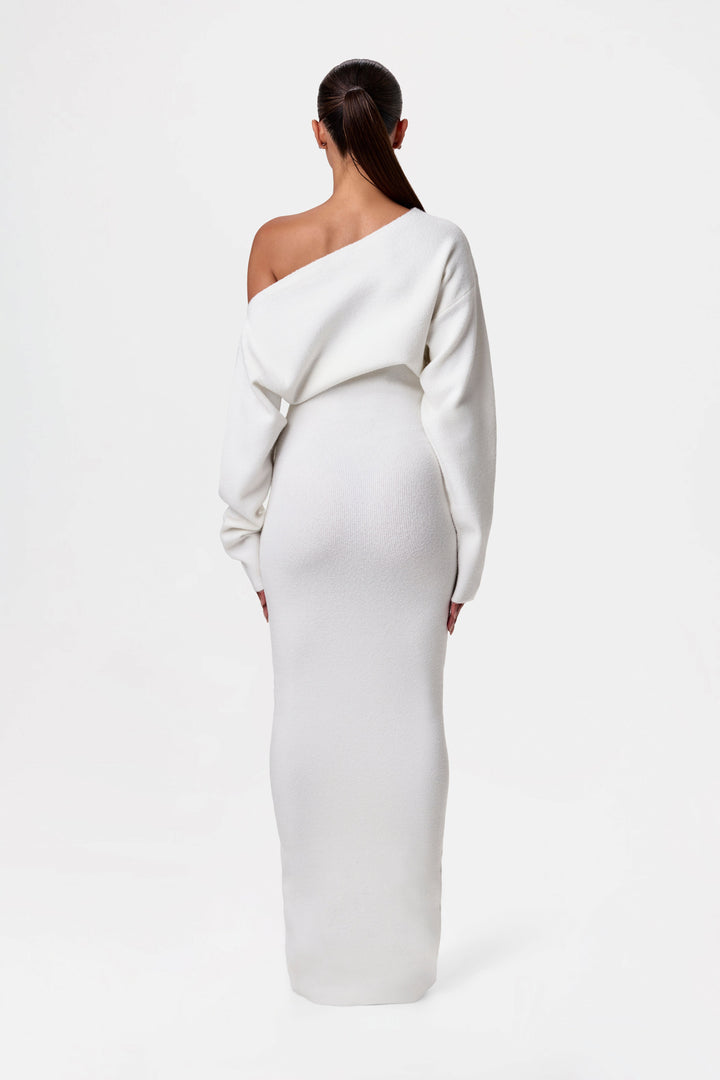 Cambri Off-Shoulder Knit  Maxi Dress