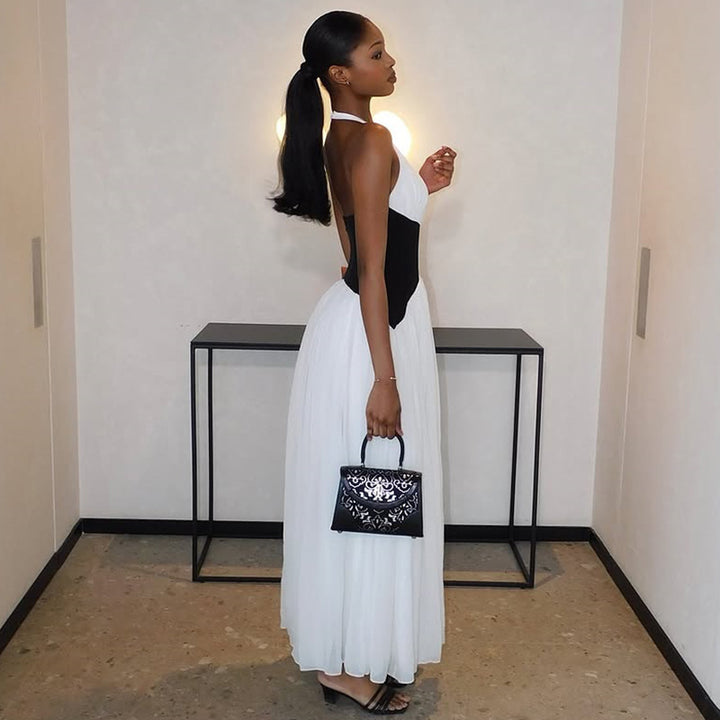 Aurora Contrast Corset Maxi Dress