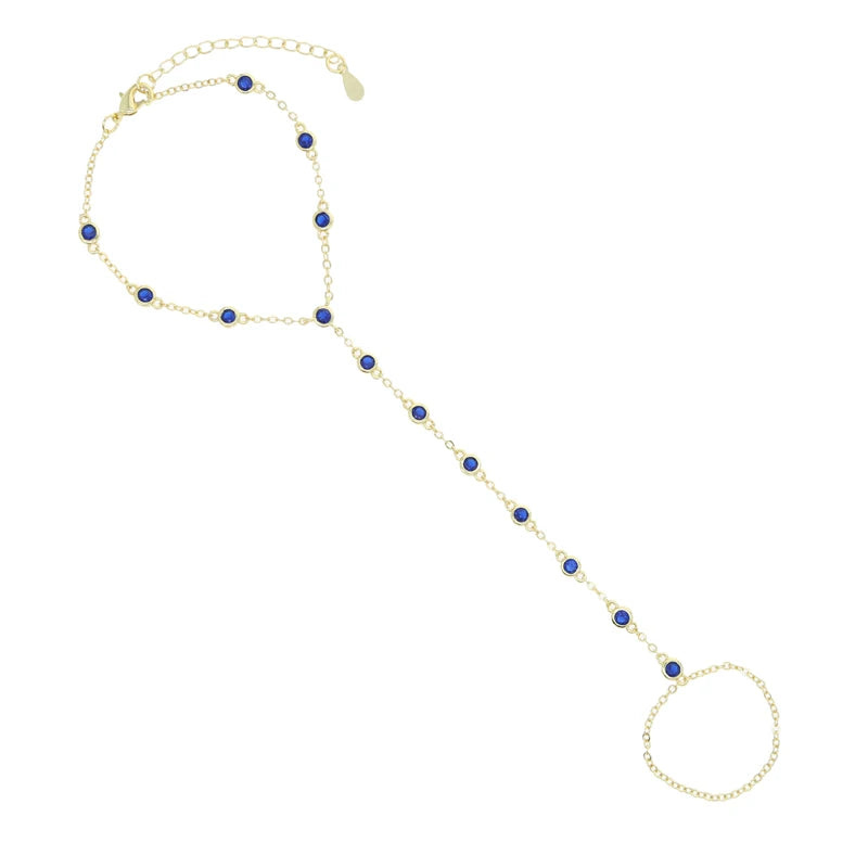 Rowan Bezel Dot Hand Chain