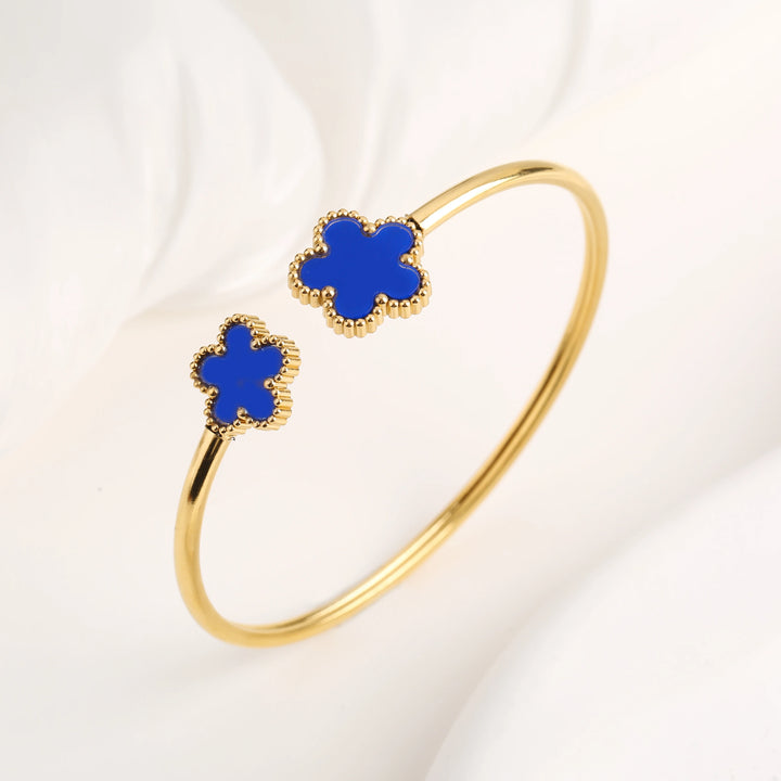 Tenley Five Leaf Clover Bangle
