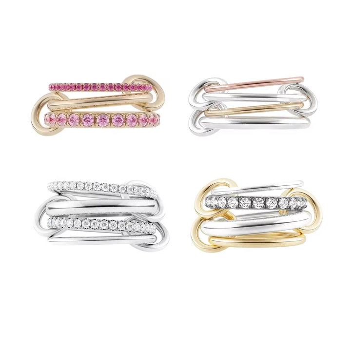 Gianna Interlocked Stone Rings