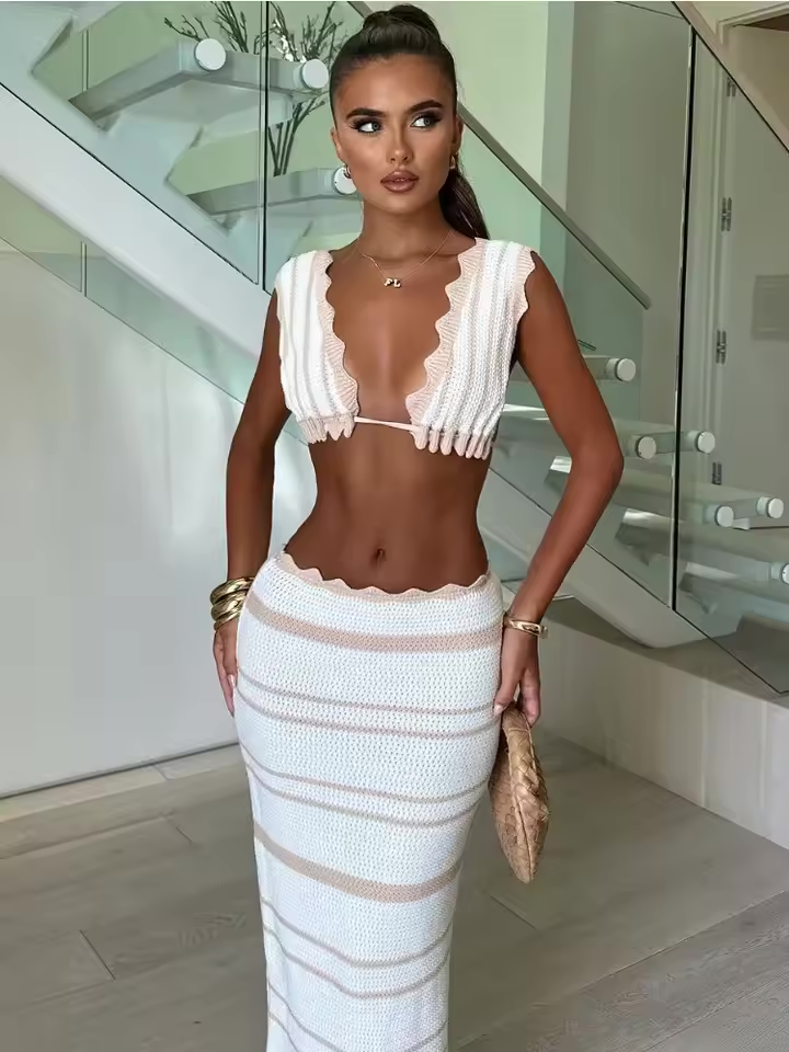 Thea Striped Knit Co-ord Set