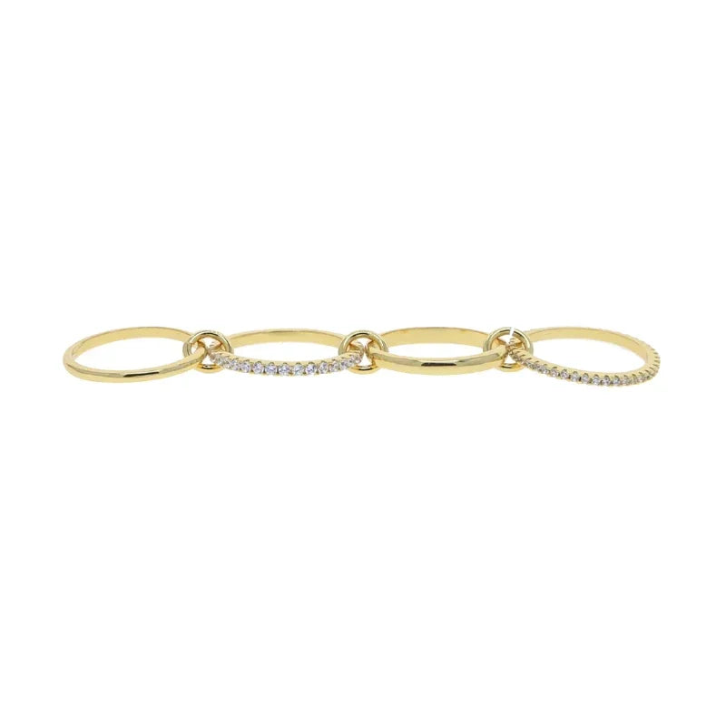 Gianna Interlocked Stone Rings