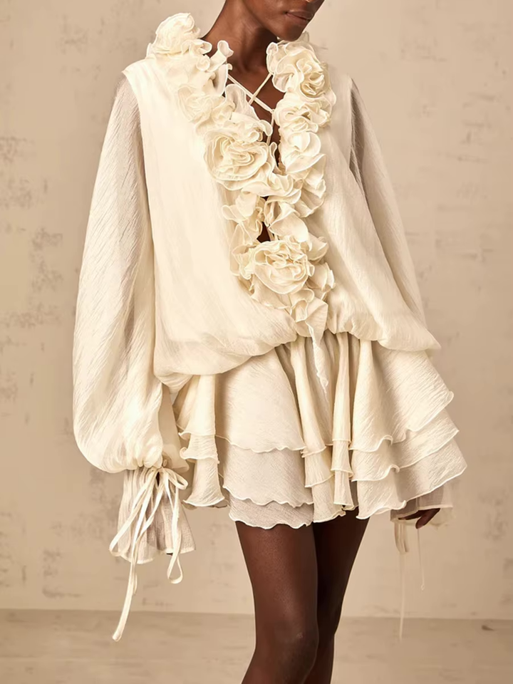 Irina Floral Tiered Mini Dress