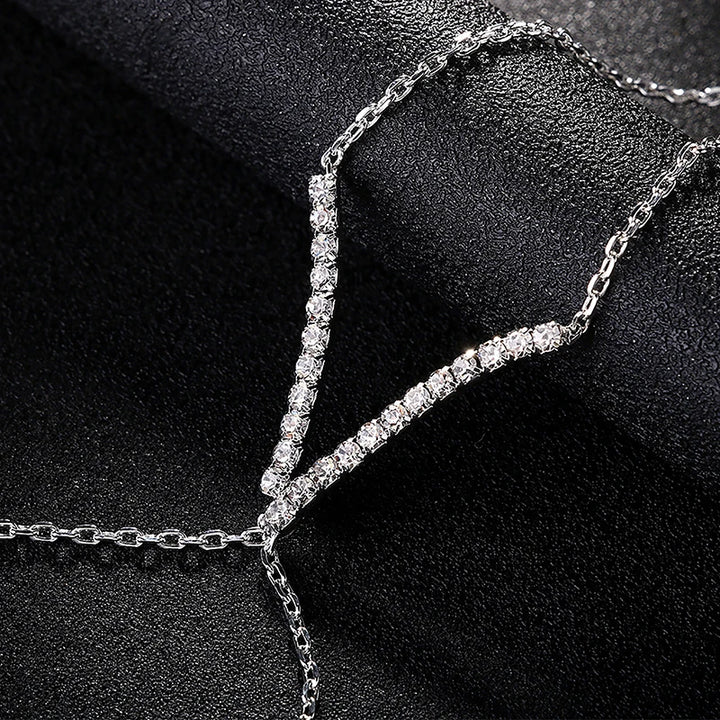 Lacey Stone Inlaid Chevron Hand Chain