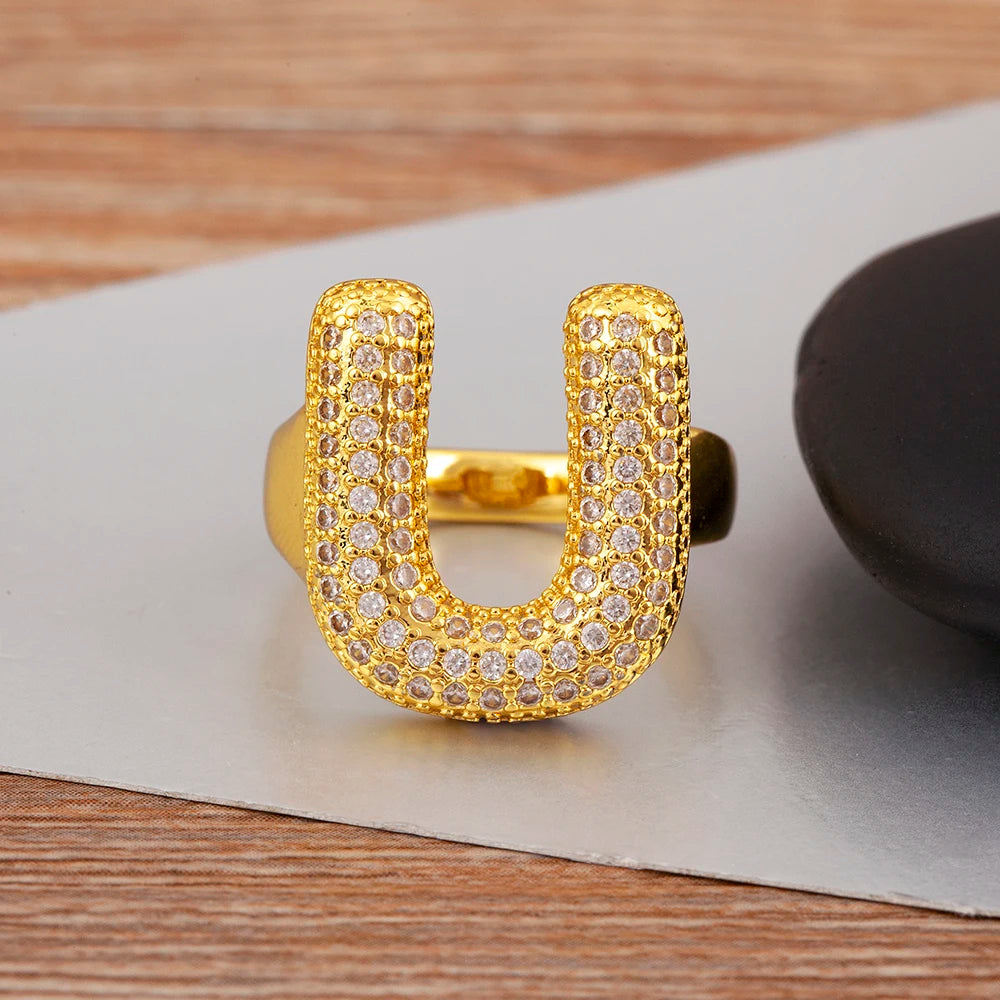 Rosa Letter Ring