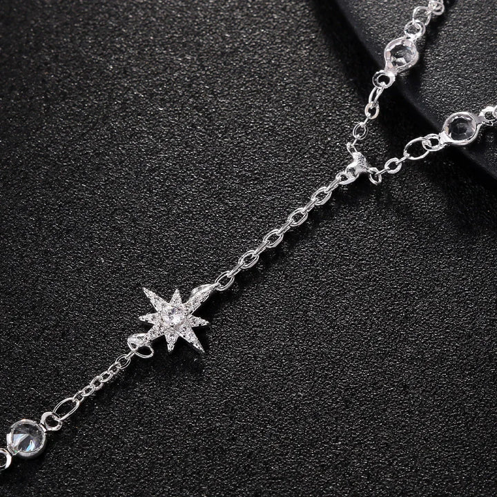 Lyric Star and Stone Point Hand Chain
