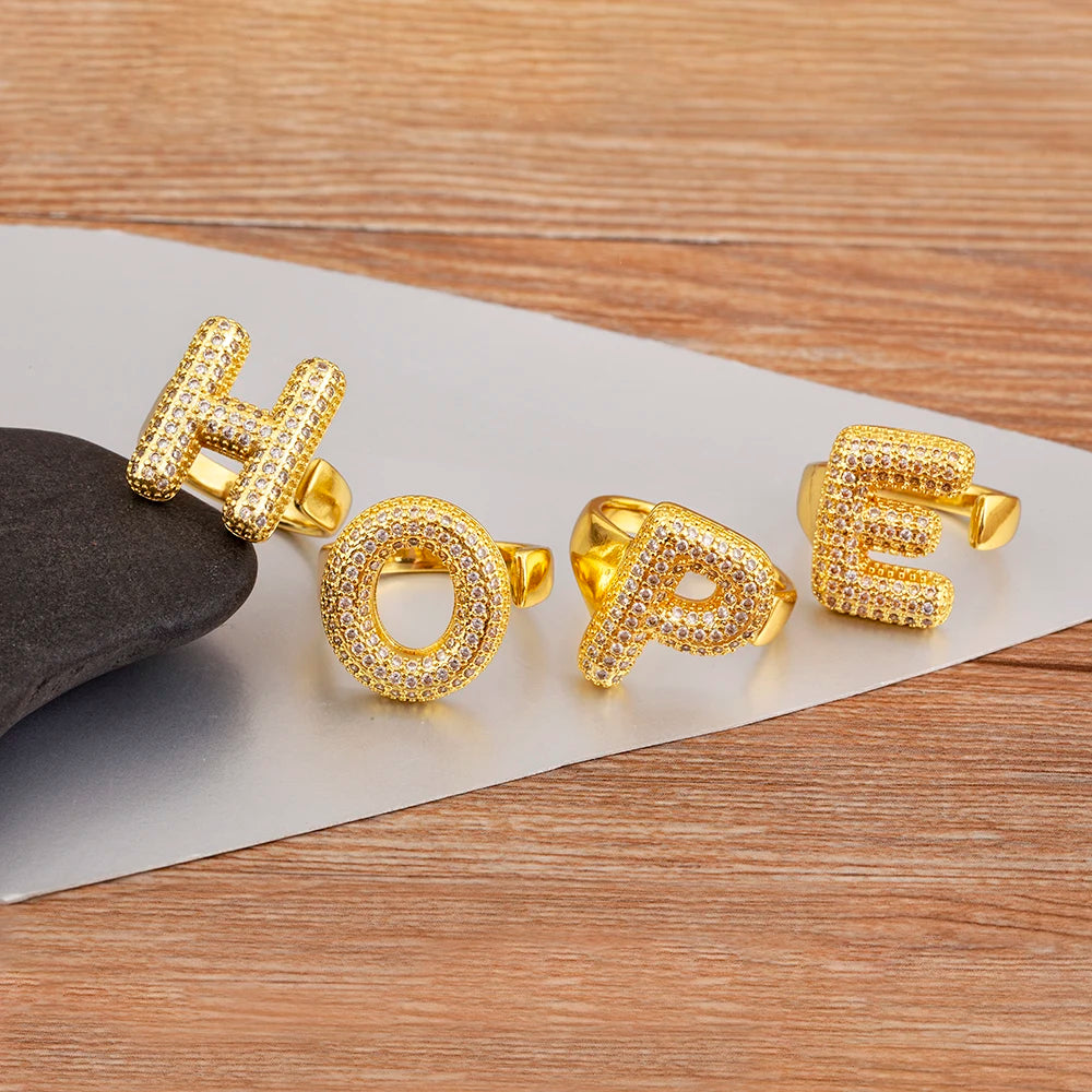 Rosa Letter Ring