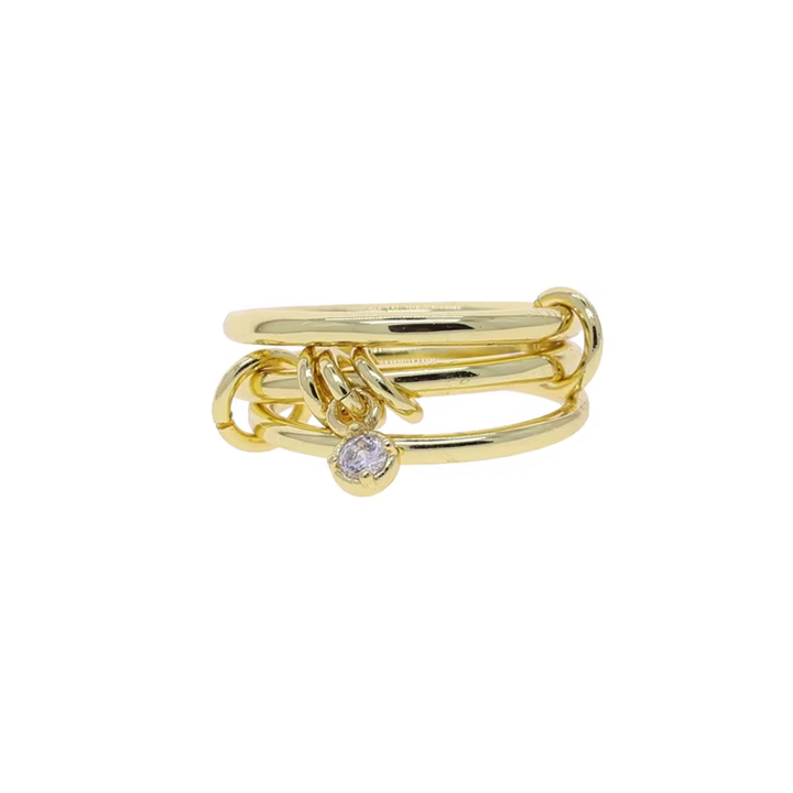 Gianna Interlocked Stone Rings