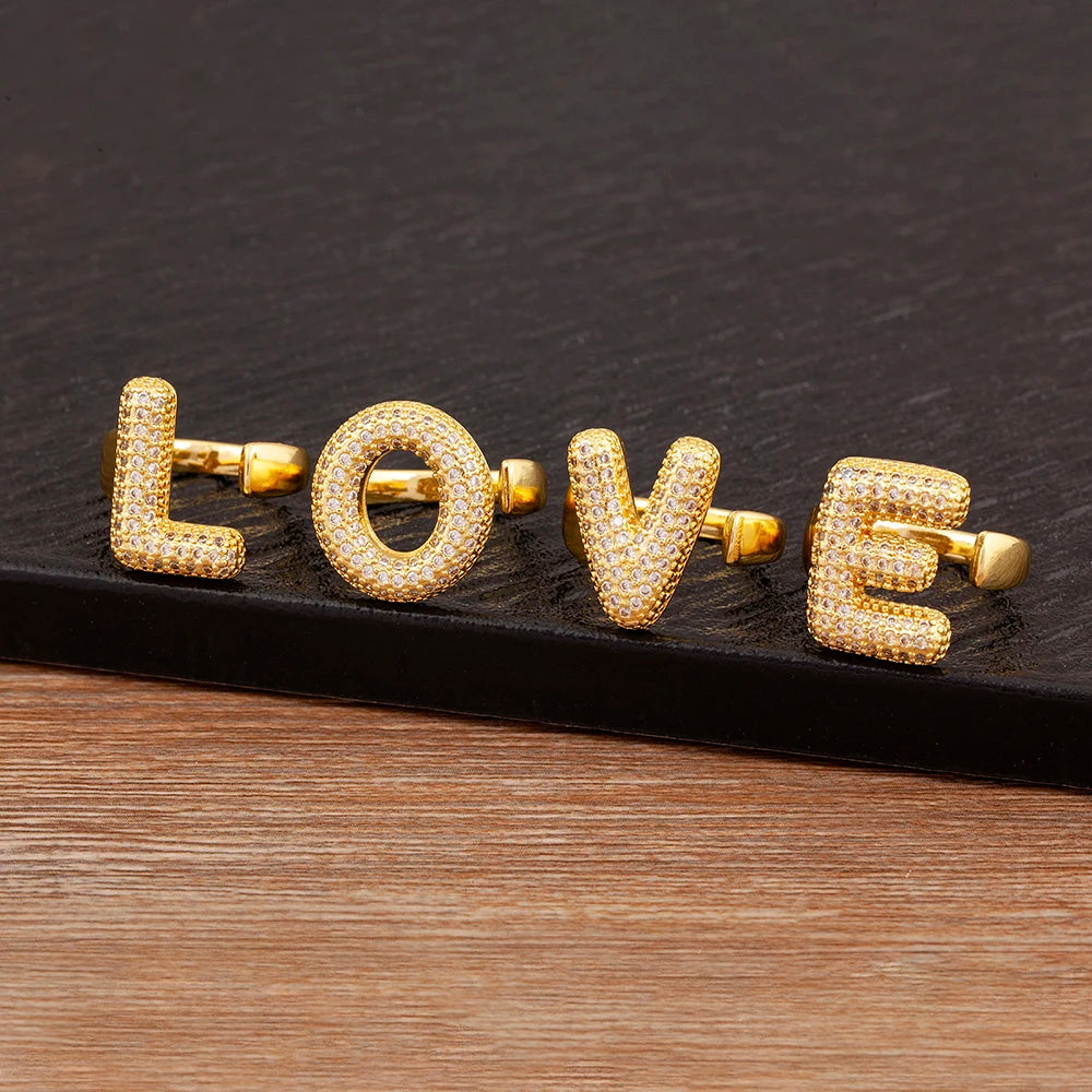 Rosa Letter Ring