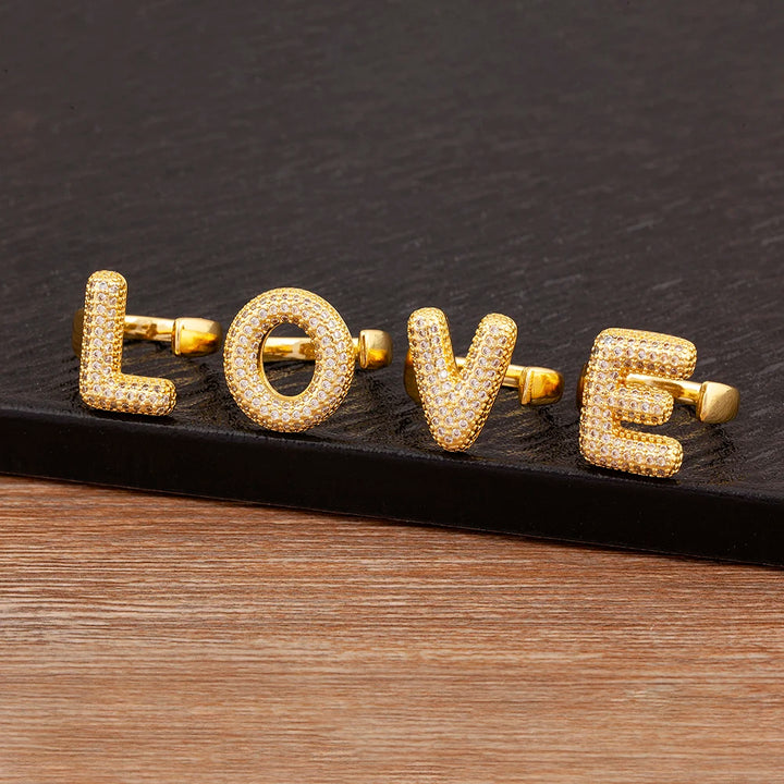 Rosa Letter Ring