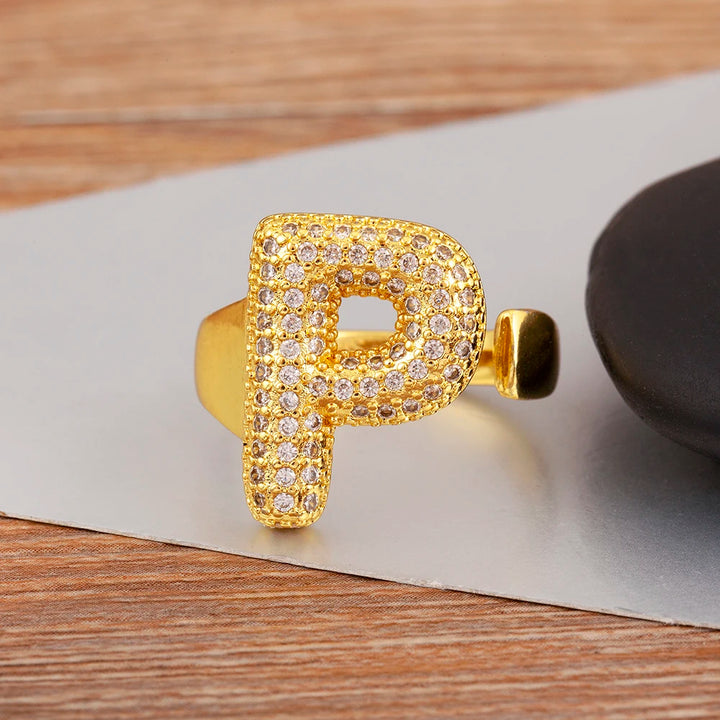 Rosa Letter Ring