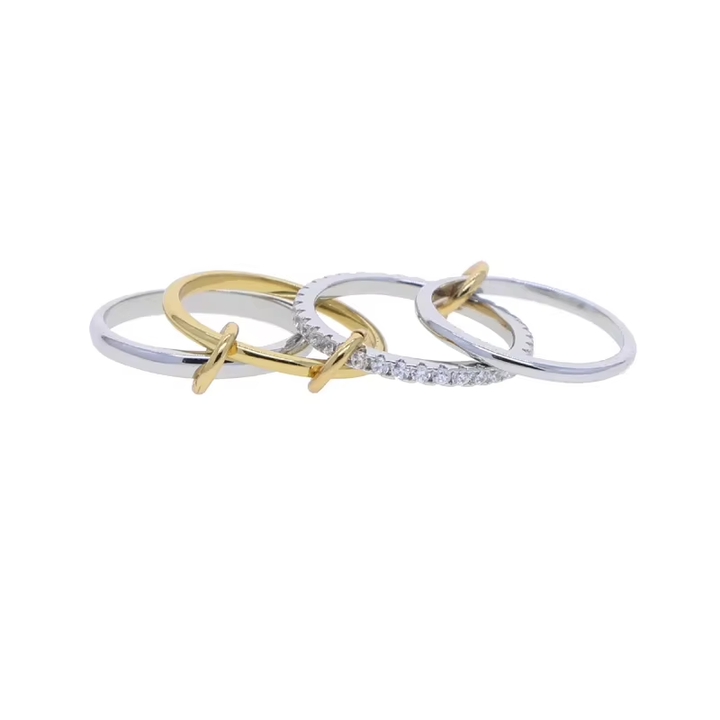 Gianna Interlocked Stone Rings