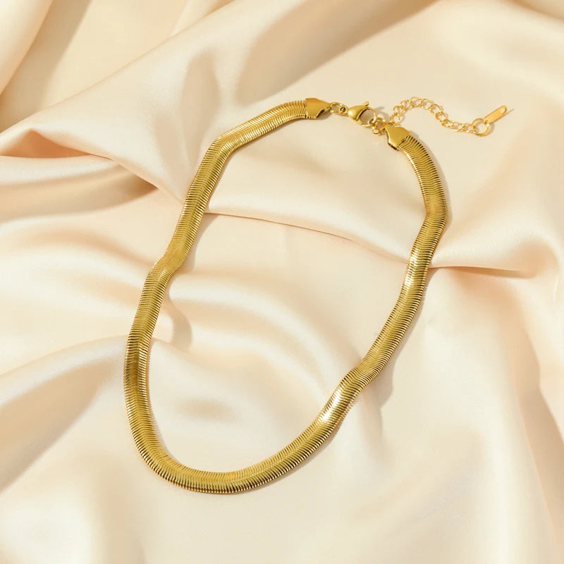 Elle Snake Weave Necklace & Bracelet Set