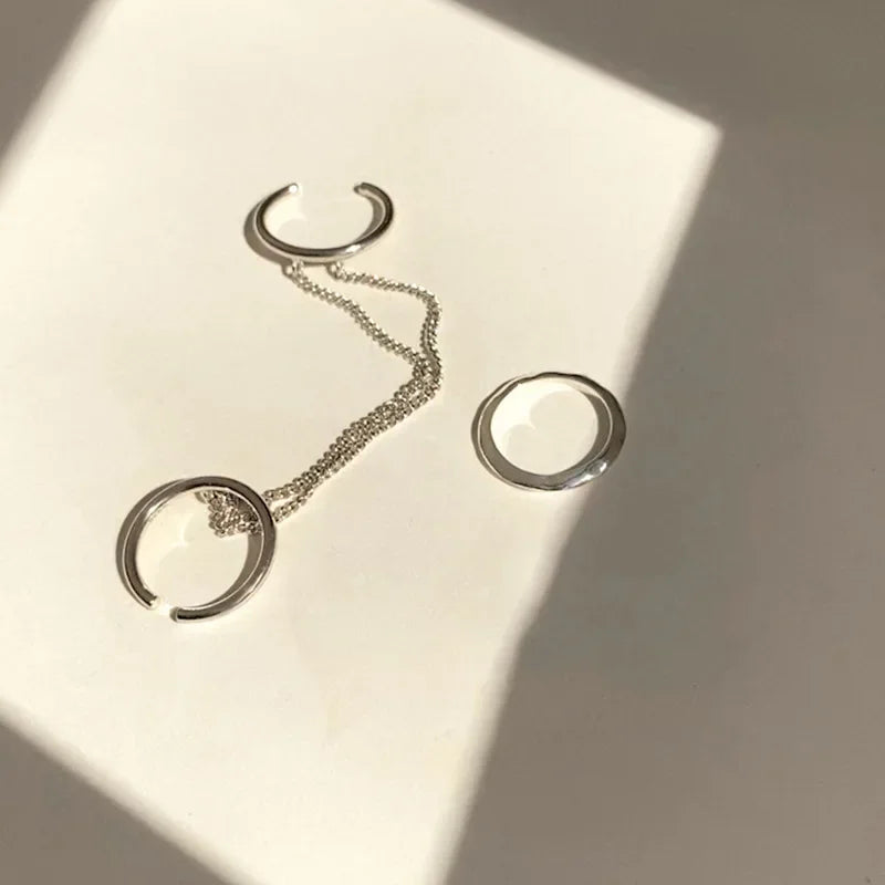 Iva Double Chain Link Rings