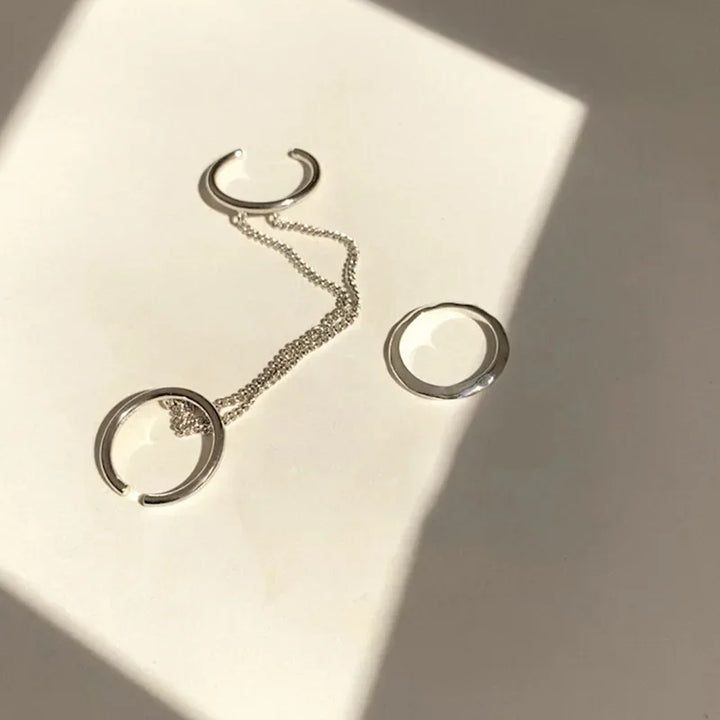 Iva Double Chain Link Rings