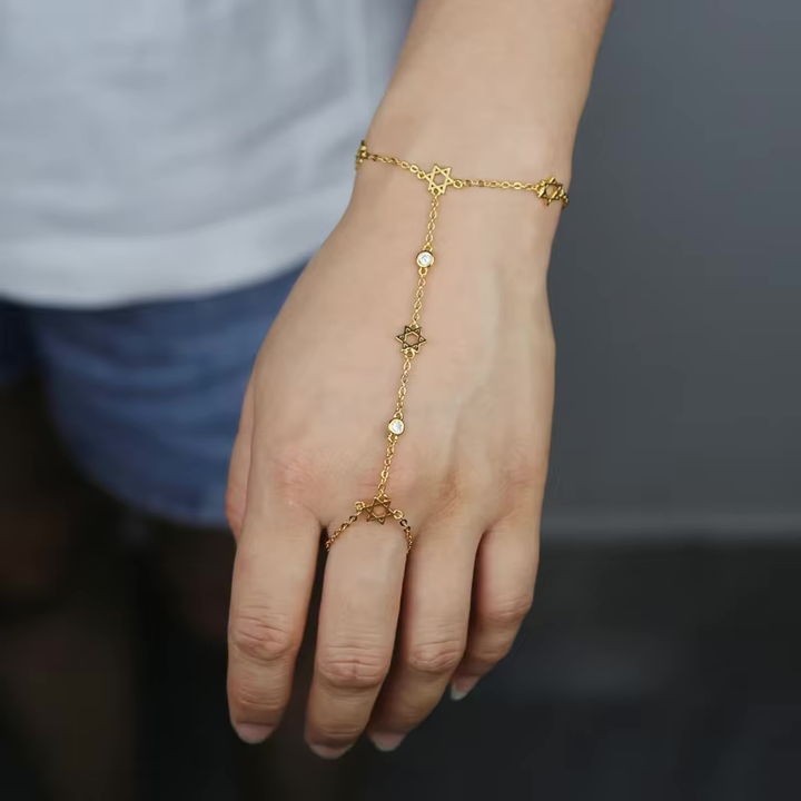 Skylar 6 Point Star Hand Chain