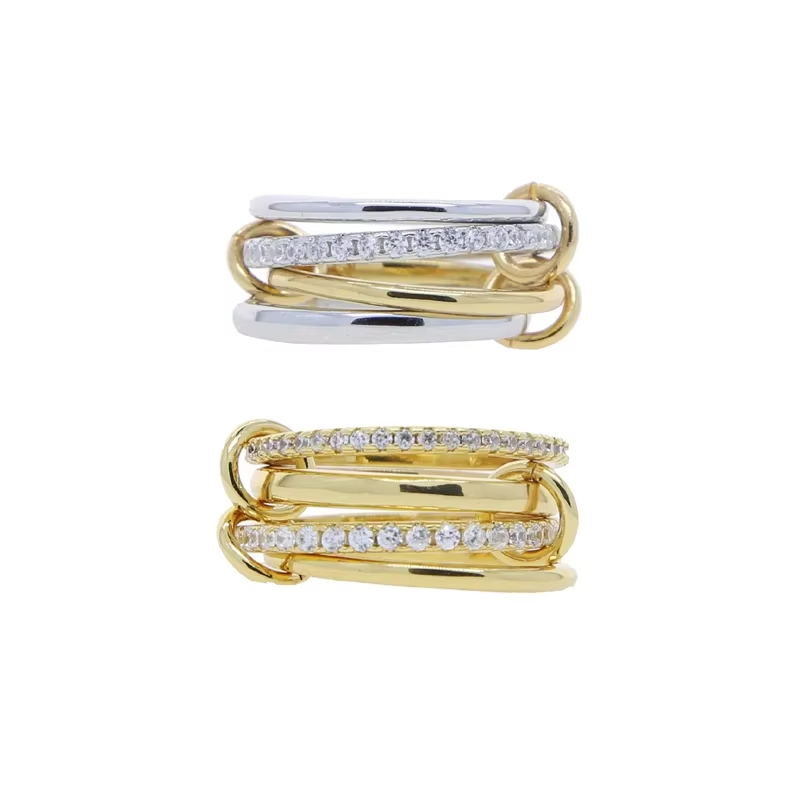 Gianna Interlocked Stone Rings