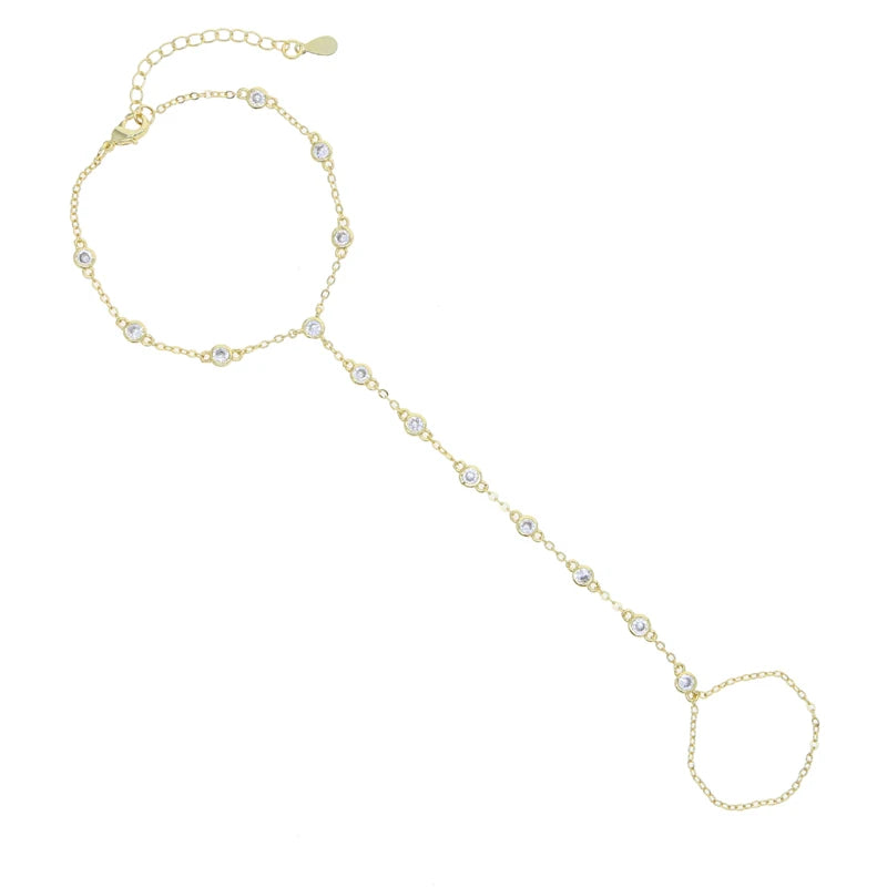 Rowan Bezel Dot Hand Chain