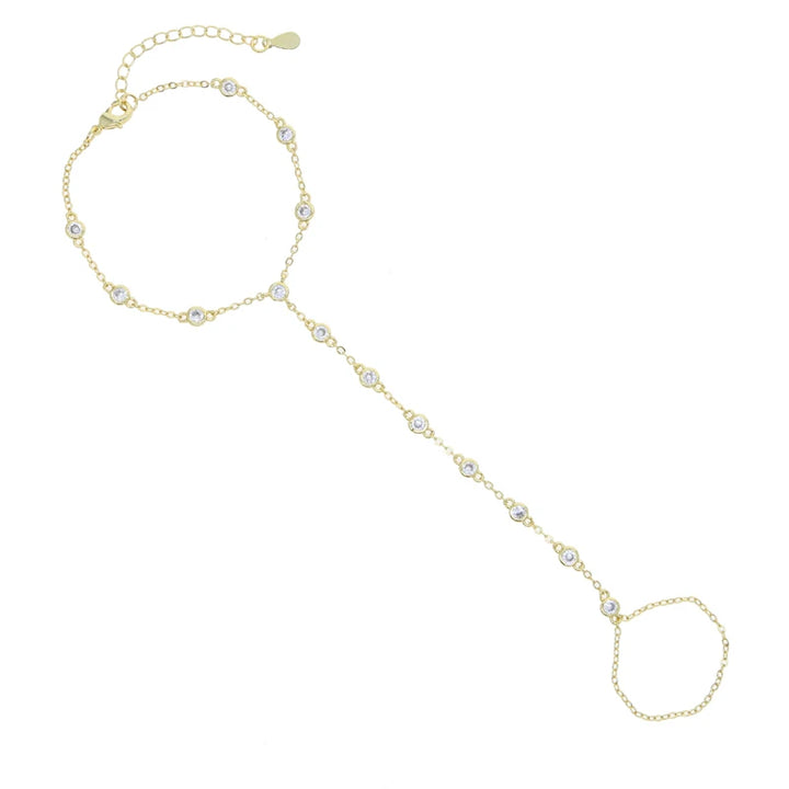 Rowan Bezel Dot Hand Chain