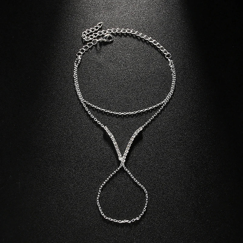 Lacey Stone Inlaid Chevron Hand Chain