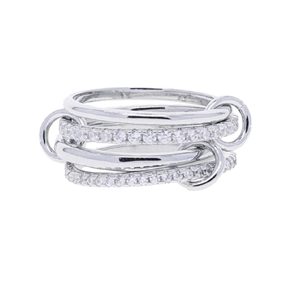 Gianna Interlocked Stone Rings